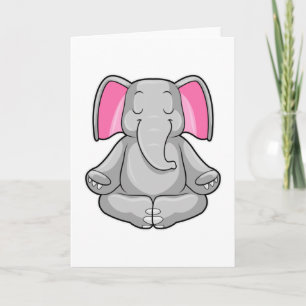 Olifant bij Yoga in Kruisbeen Kaart