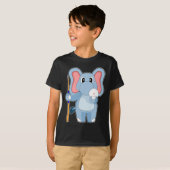 Olifant Biljart Queue T-shirt (Voorkant volledig)
