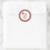  olifant Birthday Classic Round Sticker (Tas)