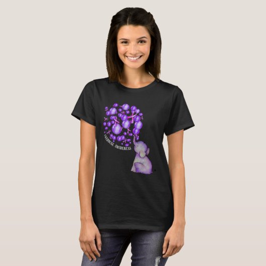 Olifant blaast Paarse leeuwen op overdosis Awareen T-shirt (Voorkant volledig)