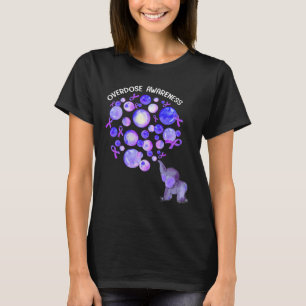 Olifant blaast Paarse leeuwen op overdosis Awareen T-shirt