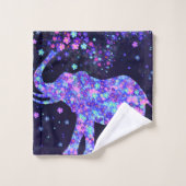 Olifant Bloemen Badhanddoek Set Bad Handdoek (Wasdoekje)