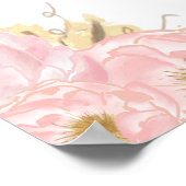 Olifant Bloemige Baby Shower Achtergrond Banner Poster (Hoek)