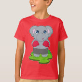 Olifant Bokser Bokshandschoenen Boksen T-shirt (Voorkant)