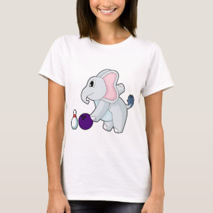 Olifant Bowling Bowling bal Bowling kegel T-shirt