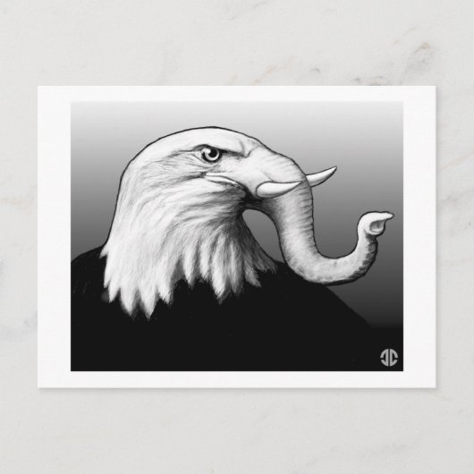 olifant briefkaart (Voorkant)