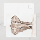 olifant briefkaart (Voorkant / Achterkant)