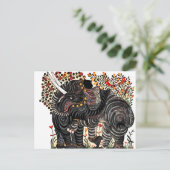 olifant briefkaart (Staand voorkant)
