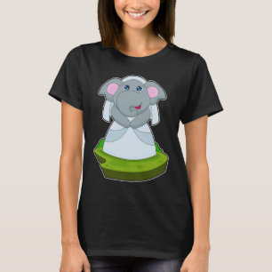 Olifant Bruids Sluier Trouwdag T-shirt