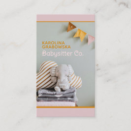 Olifant, Bunting Flag Babysitter Visitekaartje