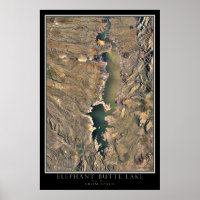 olifant Butte Lake New Mexico uit de ruimte
