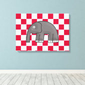 olifant canvas afdruk (Insitu (Houten vloer))