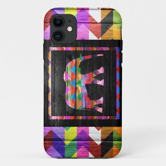 Olifant Chevron Patroon Case-Mate iPhone Case (Achterkant)