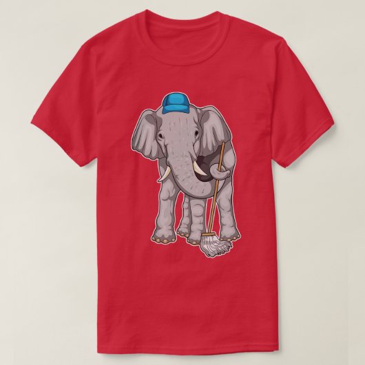 Olifant Cleaner Mop T-shirt (Design voorkant)