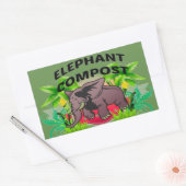 Olifant Compost Stickers! Rechthoekige Sticker (Envelop)