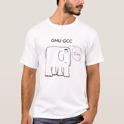 olifant-cxx, GNU GCC T-shirt (Voorkant)