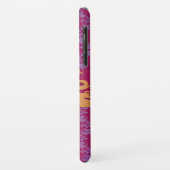 Olifant damast paarse gouden naam Case-Mate iPhone case (Achterkant/links)