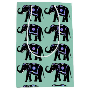 Olifant Dier Abstracte Decoratieve Patronen Medium Cadeauzakje