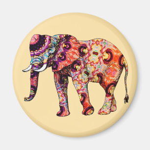 Olifant Dier Traditionele Chinese Patronen Magneet