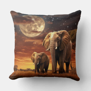 Olifant Dier Wilderness Kleurrijke Kunst Kussen