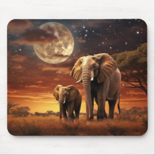 Olifant Dier Wilderness Kleurrijke Kunst Muismat