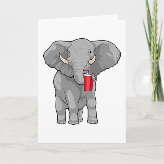 Olifant drinkbeker kaart (Voorkant)