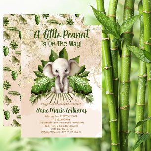 Olifant Een beetje pinda is op weg naar het Baby s Kaart