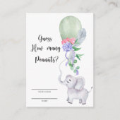 Olifant en ballon Raad hoeveel pinda's Informatiekaartje (Voorkant)