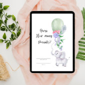 Olifant en ballon Raad hoeveel pinda's Informatiekaartje