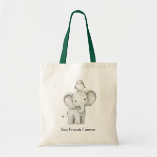 Olifant en Vogel Beste Vrienden Tote Bag