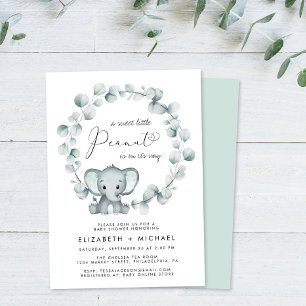 Olifant Eucalyptus Couples Baby shower Kaart