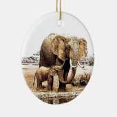 Olifant familie kerst ornament (Rechts)