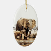Olifant familie kerst ornament (Rechts)