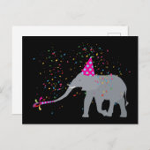 Olifant Feesten - Dieren Hebben een Feest Briefkaart (Voorkant / Achterkant)
