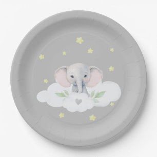 Olifant Gender Neutraal Baby shower Servies Papieren Bordje