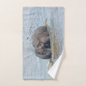 Olifant genieten van een bad bad handdoek (Handdoek)