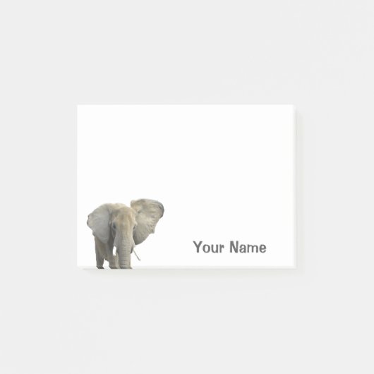 Olifant gepersonaliseerde naam Safari Dier Post-it® Notes (Voorkant)
