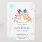 Olifant geslacht Geslacht Reveal Uitnodiging" Kaart (Voorkant / Achterkant)