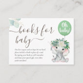 Olifant Green Balloon Greenery Boeken voor Baby Informatiekaartje (Voorkant)