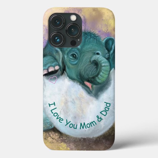 Olifant Hatching Grappige iPhone Case - Aangepaste (Achterkant)