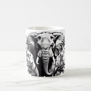 Olifant Head op een Coffee Mok Collectors Set