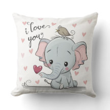 Olifant & Hearts Kussensloop - Schattigee Baby Kam
