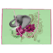Olifant Henna Lotus Bloemen Groot Cadeauzakje (Achterkant)
