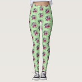 Olifant Henna Lotus Bloemen Leggings (Voorkant)