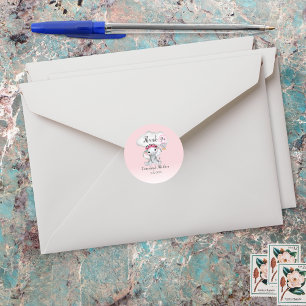 Olifant Hete Luchtballon Dank u Favor Ronde Sticker