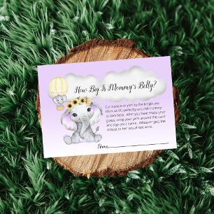 Olifant Hete Luchtballon Mama's Buik Maat Paarse Informatiekaartje