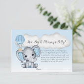 Olifant Hete Luchtballon Moeder Buik Maat Baby Jon Informatiekaartje (Staand voorkant)