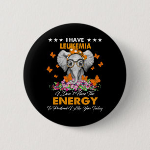 Olifant I heeft leukemie-bewustzijnscadeaus Ronde Button 5,7 Cm