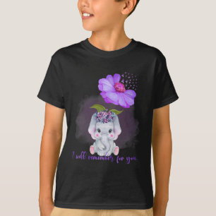 Olifant Ik zal het voor je onthouden Zonnebloem He T-shirt