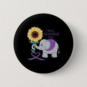 Olifant Ik Zal Me Voor Jou Zonnebloem Heimerh Heri Ronde Button 5,7 Cm